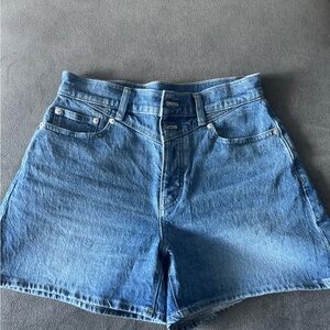 J. Crew Blue Jean Shorts with Vintage Raw Hem